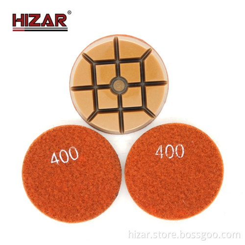 4-Inch Diamond Polishing Tools: Hand Polishing Pads & Sponge Polishing Pad - Wet Round